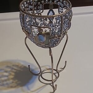 Elegant Beaded  Candle Holder